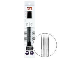 Agulha para Meia Ponta Dupla Plástica Carbon Technology Prym - 20cm 3,5mm