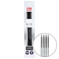 Agulha para Meia Ponta Dupla Plástica Carbon Technology Prym - 20cm 4,0mm