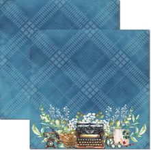 Papel para Scrapbook Sandra Família Arte Fácil Blue 1 - SC-772