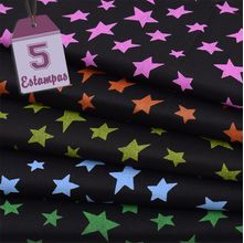 Kit de Tecido Estrelas Neon (30x70) 5 Estampas