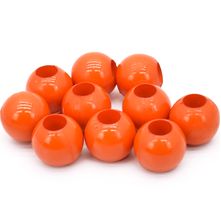 Ponteira Bolinha para Cordão 2 cm Laranja - 10 Unidades