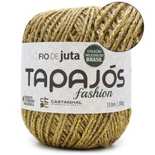 Fio de Juta Natural Tapajós Fashion Brilho Ouro 200g - 133 Metros