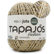 Fio de Juta Natural Tapajós Fashion Brilho Prata 200g - 133 Metros