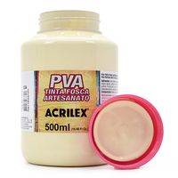 Tinta PVA Fosca para Artesanato 500ml - Acrilex 834 - palha