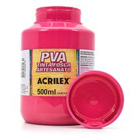 Tinta PVA Fosca para Artesanato 500ml - Acrilex 542 - rosa escuro