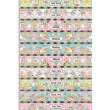 Tecido Estampado para Patchwork - Páscoa : Semaninha Páscoa (0,60x1,50)