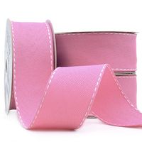 Fita para Laços Progresso N°09 Jeans com Pesponto - 38mm com 10 Metros 240 rosa escuro