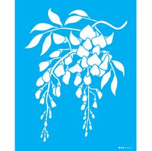 Stencil Opa 20 x 25 cm - Flores Glicinias - 3361