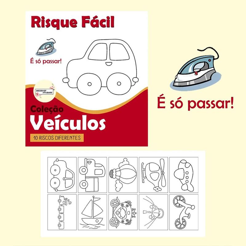 Apostila de Riscos e Desenhos Para Pintura em Tecido por Márcia Caires Vol  4 - Bazar Horizonte