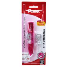 Corretivo em Fita com Refil Rosa - Pentel