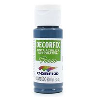 Tinta Acrílica Decorfix Fosca 60ml - Corfix - 2 382 azul petróleo