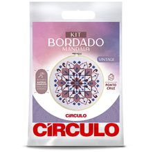 Kit Bordado Mandalas Círculo - Vintage