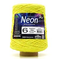 Barbante Neon Fial n° 6 500g Amarelo neon