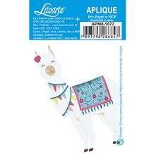 Aplique de MDF e Papel - Lhama - APM8-1077