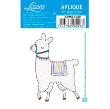 Aplique de MDF e Papel - Lhama Branca - APM8-1029