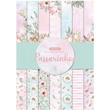 Bloco de Papel A4 para Scrapbook Arte Fácil Passarinhos - BL-006