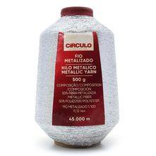 Fio Metalizado Prata 500g - Circulo