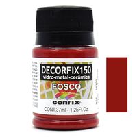 Tinta Decorfix 150 Fosca 37ml - Metal, Vidro e Cerâmica 442 vermelho rubi