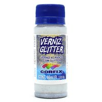 Verniz Glitter 60ml - Corfix 502 prata