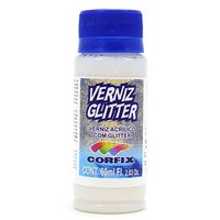 Verniz Glitter 60ml - Corfix 509 cristal