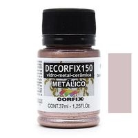 Tinta Decorfix 150 Metálico 37ml - Metal, Vidro e Cerâmica 408 ouro rose