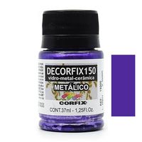 Tinta Decorfix 150 Metálico 37ml - Metal, Vidro e Cerâmica 399 violeta