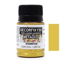 Tinta Decorfix 150 Metálico 37ml - Metal, Vidro e Cerâmica 393 ouro