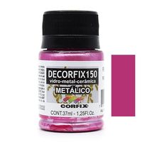 Tinta Decorfix 150 Metálico 37ml - Metal, Vidro e Cerâmica 390 rosa