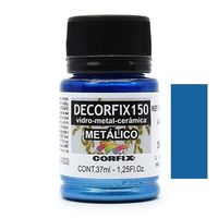 Tinta Decorfix 150 Metálico 37ml - Metal, Vidro e Cerâmica 397 azul