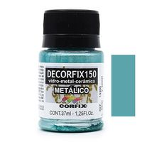 Tinta Decorfix 150 Metálico 37ml - Metal, Vidro e Cerâmica 407 verde tiffany