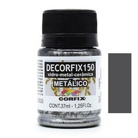 Tinta Decorfix 150 Metálico 37ml - Metal, Vidro e Cerâmica 400 estanho