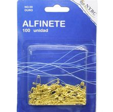 Alfinete de Segurança Ouro n°00 - 100 Unidades