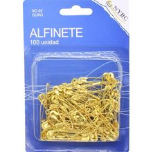 Alfinete de Segurança Ouro n°02 - 100 Unidades