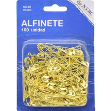 Alfinete de Segurança Ouro n°03 - 100 Unidades