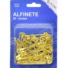 Alfinete de Segurança Ouro n°04 - 50 Unidades