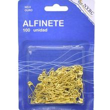 Alfinete de Segurança Ouro n°0 - 100 Unidades