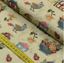 Tecido Estampado para Patchwork - Home Sweet Home : Home Sweet Home Fundo Claro (0,50x1,40)