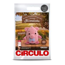 Kit Meu Primeiro Amigurumi Fazendinha Círculo - Porquinho