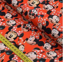 Tecido Estampado para Patchwork - Disney : Minnie Vermelha Rosto (0,50x1,40)