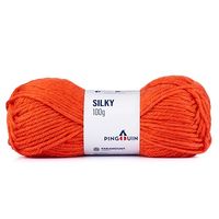 Fio Silky Pingouin 100g - Acrílico e Lã Natural 7256 páprica