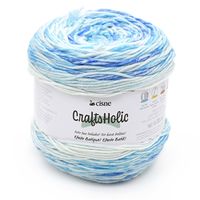 Fio Cisne CraftsHolic 140g - Efeito Batik 01211 - mescla azul