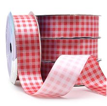 Fita de Cetim Festa Junina Coleção Xadrez 22mm Com 10 Metros - 216 Vermelho