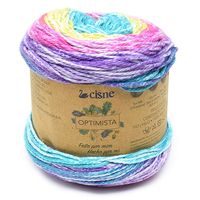 Fio Cisne Optimista 100g - 100% Algodão 00609 tie dye multicolorido