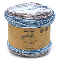 Fio Cisne Optimista 100g - 100% Algodão 00656 tie dye azul