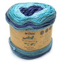 Fio Cisne Optimista 100g - 100% Algodão 00655 tons de azul