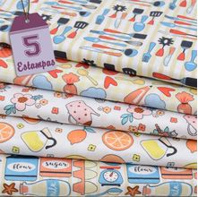 Kit De Tecido Bakery 01 (50x150) 5 Estampas