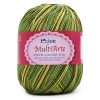 Barbante Cisne MultiArte Multicolor 400g - Saldão 268 mesclas verde e marrom