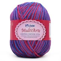 Barbante Cisne MultiArte Multicolor 400g - Saldão 065 mesclas azul e rosa