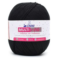 Barbante Cisne MultiArte nº 6 400g - Saldão Preto