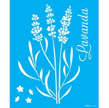 Stencil Opa 20 x 25 cm - Flor Lavanda II - 3390